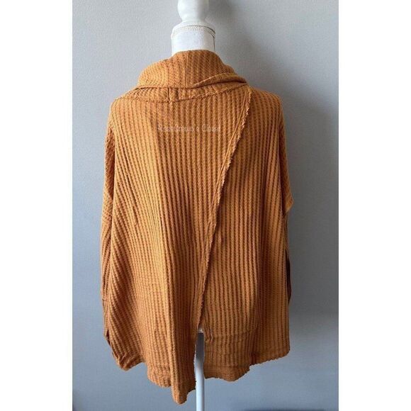 Free People NWT Fall Chic Mock Neck Boho Coastal Grandma Cottage Knit Sweater - Picture 6 of 8